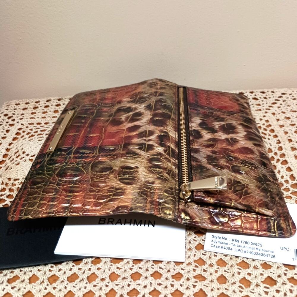 BRAHMIN ADY WALLET IN TARTAN ANIMAL MELBOURNE - Picture 7 of 9